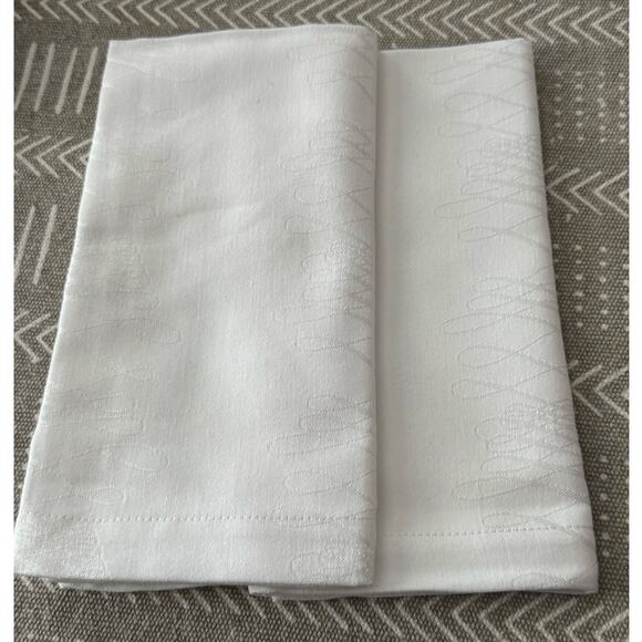 NWT Waterford Crystal formal MAEVE napkins white with design  21”x21” set of 12 - Picture 1 of 16